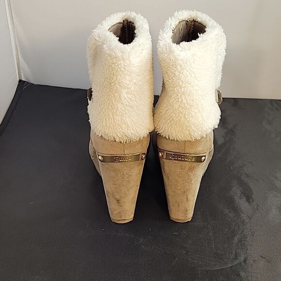 JUICY COUTURE WOMEN"S BUCKLE WEDGE ANKLE BOOTS - Picture 6 of 16